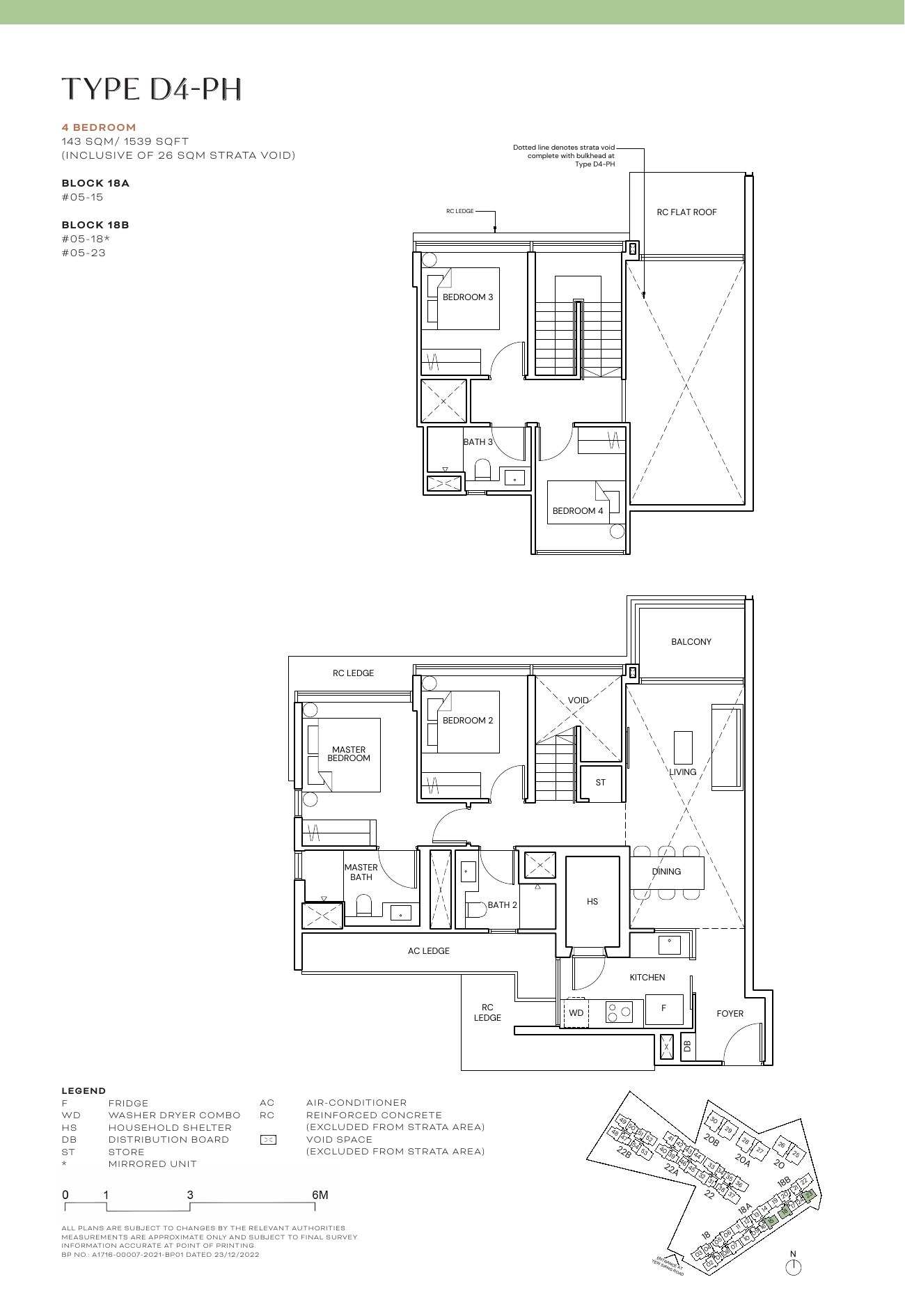 Type D4-PH Floor Plan