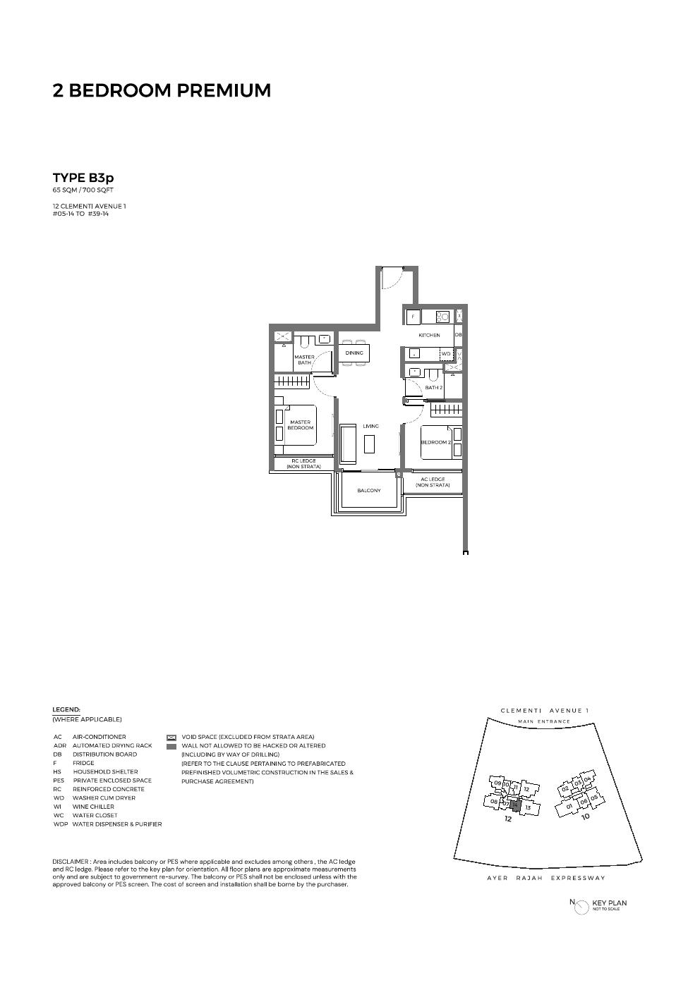 Type B3P Floor Plan